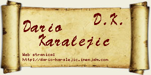 Dario Karalejić vizit kartica